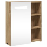 vidaXL Dulap cu oglindă de baie cu LED, stejar, 45x13x52 cm vidaXL Dulap cu oglindă de baie cu LED, stejar, 45x13x52 cm