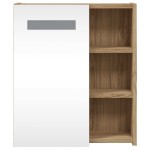 vidaXL Dulap cu oglindă de baie cu LED, stejar, 45x13x52 cm vidaXL Dulap cu oglindă de baie cu LED, stejar, 45x13x52 cm