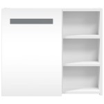 vidaXL Dulap cu oglindă de baie cu lumină LED, alb, 60x13x52 cm vidaXL Dulap cu oglindă de baie cu lumină LED, alb, 60x13x52 cm