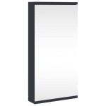 vidaXL Dulap de colț cu oglindă pentru baie, gri, 30x24x60 cm vidaXL Dulap de colț cu oglindă pentru baie, gri, 30x24x60 cm