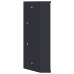 vidaXL Dulap de colț cu oglindă pentru baie, gri, 30x24x60 cm vidaXL Dulap de colț cu oglindă pentru baie, gri, 30x24x60 cm