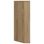vidaXL Dulap de colț cu oglindă pentru baie, stejar, 30x24x60 cm vidaXL Dulap de colț cu oglindă pentru baie, stejar, 30x24x60 cm