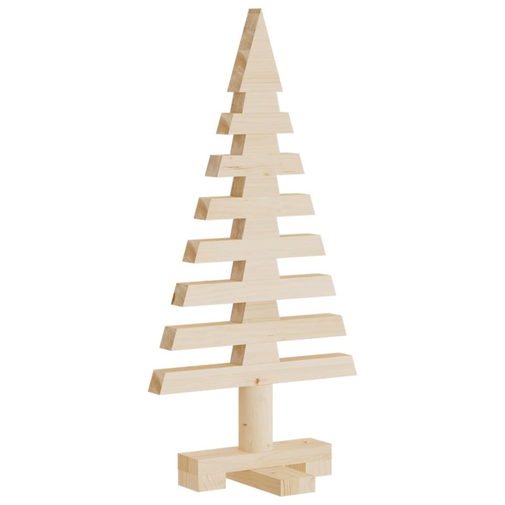 vidaXL Brad de Crăciun din lemn decorativ, 60 cm, lemn de pin masiv