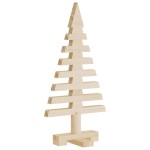 vidaXL Brad de Crăciun din lemn decorativ, 60 cm, lemn de pin masiv vidaXL Brad de Crăciun din lemn decorativ, 60 cm, lemn de pin masiv