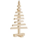 vidaXL Brad de Crăciun din lemn decorativ, 60 cm, lemn de pin masiv vidaXL Brad de Crăciun din lemn decorativ, 60 cm, lemn de pin masiv