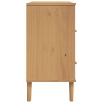 vidaXL Servantă SENJA, aspect ratan maro, 80x40x80 cm, lemn masiv pin vidaXL Servantă SENJA, aspect ratan maro, 80x40x80 cm, lemn masiv pin