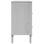 vidaXL Servantă SENJA, aspect ratan alb, 80x40x80 cm, lemn masiv pin vidaXL Servantă SENJA, aspect ratan alb, 80x40x80 cm, lemn masiv pin