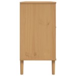 vidaXL Servantă SENJA, aspect ratan maro, 112x40x80 cm, lemn masiv pin vidaXL Servantă SENJA, aspect ratan maro, 112x40x80 cm, lemn masiv pin