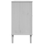 vidaXL Servantă SENJA, aspect ratan alb, 112x40x80 cm, lemn masiv pin vidaXL Servantă SENJA, aspect ratan alb, 112x40x80 cm, lemn masiv pin