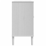 vidaXL Servantă SENJA, aspect ratan alb, 112x40x80 cm, lemn masiv pin vidaXL Servantă SENJA, aspect ratan alb, 112x40x80 cm, lemn masiv pin