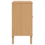 vidaXL Servantă SENJA, aspect ratan maro, 80x40x80 cm, lemn masiv pin vidaXL Servantă SENJA, aspect ratan maro, 80x40x80 cm, lemn masiv pin