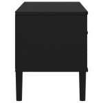 vidaXL Comodă TV SENJA aspect ratan negru 106x40x49 cm lemn masiv pin