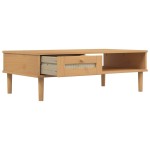 vidaXL Masă de cafea SENJA aspect ratan maro 100x55x33 cm lemn masiv vidaXL Masă de cafea SENJA aspect ratan maro 100x55x33 cm lemn masiv