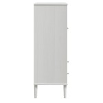 vidaXL Dulap înalt SENJA aspect ratan alb, 90x40x112cm, lemn masiv pin vidaXL Dulap înalt SENJA aspect ratan alb, 90x40x112cm, lemn masiv pin