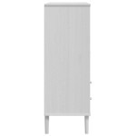 vidaXL Dulap înalt SENJA aspect ratan alb, 90x40x112cm, lemn masiv pin vidaXL Dulap înalt SENJA aspect ratan alb, 90x40x112cm, lemn masiv pin