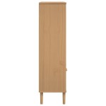 vidaXL Bibliotecă SENJA aspect ratan maro 90x35x130 cm lemn masiv pin