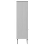 vidaXL Bibliotecă SENJA, aspect ratan alb, 90x35x130 cm lemn masiv pin