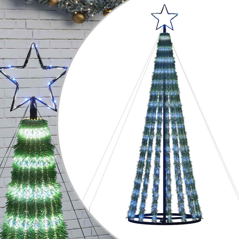 vidaXL Pom de Crăciun LED 275 LED-uri Albastru 180 cm