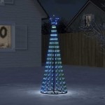 vidaXL Pom de Crăciun LED 275 LED-uri Albastru 180 cm vidaXL Pom de Crăciun LED 275 LED-uri Albastru 180 cm