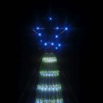 vidaXL Pom de Crăciun LED 275 LED-uri Albastru 180 cm vidaXL Pom de Crăciun LED 275 LED-uri Albastru 180 cm