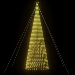 vidaXL Pom de Crăciun LED 1544 LED-uri Alb Cald 500 cm