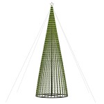 vidaXL Pom de Crăciun LED 1544 LED-uri Alb Cald 500 cm