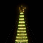 vidaXL Pom de Crăciun LED 1544 LED-uri Alb Cald 500 cm