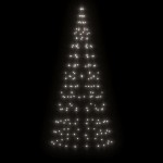 vidaXL Pom de Crăciun LED pe stâlp 200 LED-uri Alb Rece 180 cm vidaXL Pom de Crăciun LED pe stâlp 200 LED-uri Alb Rece 180 cm