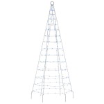 vidaXL Pom de Crăciun LED pe stâlp 200 LED-uri Albastru 180 cm vidaXL Pom de Crăciun LED pe stâlp 200 LED-uri Albastru 180 cm
