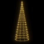 vidaXL Pom de Crăciun LED pe stâlp 550 LED-uri Alb Cald 300 cm
