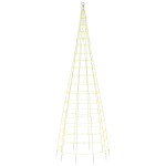 vidaXL Pom de Crăciun LED pe stâlp 550 LED-uri Alb Cald 300 cm