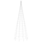 vidaXL Pom de Crăciun LED pe stâlp 550 LED-uri Alb Cald 300 cm