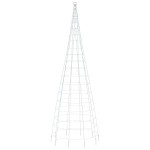 vidaXL Pom de Crăciun LED pe stâlp 550 LED-uri Alb Rece 300 cm