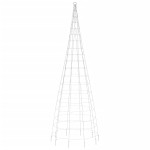 vidaXL Pom de Crăciun LED pe stâlp 550 LED-uri Alb Rece 300 cm