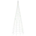 vidaXL Pom de Crăciun LED pe stâlp 550 LED-uri colorate 300 cm