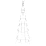 vidaXL Pom de Crăciun LED pe stâlp 550 LED-uri colorate 300 cm