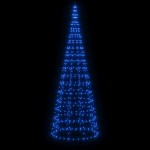 vidaXL Pom de Crăciun LED pe stâlp 550 LED-uri Albastru 300 cm