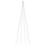 vidaXL Pom de Crăciun LED pe stâlp 550 LED-uri Albastru 300 cm