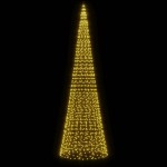 vidaXL Pom de Crăciun LED pe stâlp 1534 LED-uri Alb Cald 500 cm vidaXL Pom de Crăciun LED pe stâlp 1534 LED-uri Alb Cald 500 cm