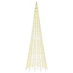 vidaXL Pom de Crăciun LED pe stâlp 1534 LED-uri Alb Cald 500 cm vidaXL Pom de Crăciun LED pe stâlp 1534 LED-uri Alb Cald 500 cm