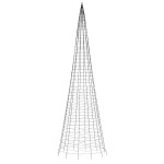 vidaXL Pom de Crăciun LED pe stâlp 1534 LED-uri Albastru 500 cm