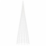 vidaXL Pom de Crăciun LED pe stâlp 3000 LED-uri Alb Rece 800 cm