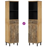 vidaXL Dulap de baie, 38x33x160 cm, lemn masiv de mango