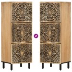 vidaXL Dulap lateral, 40x33x110 cm, lemn masiv de mango