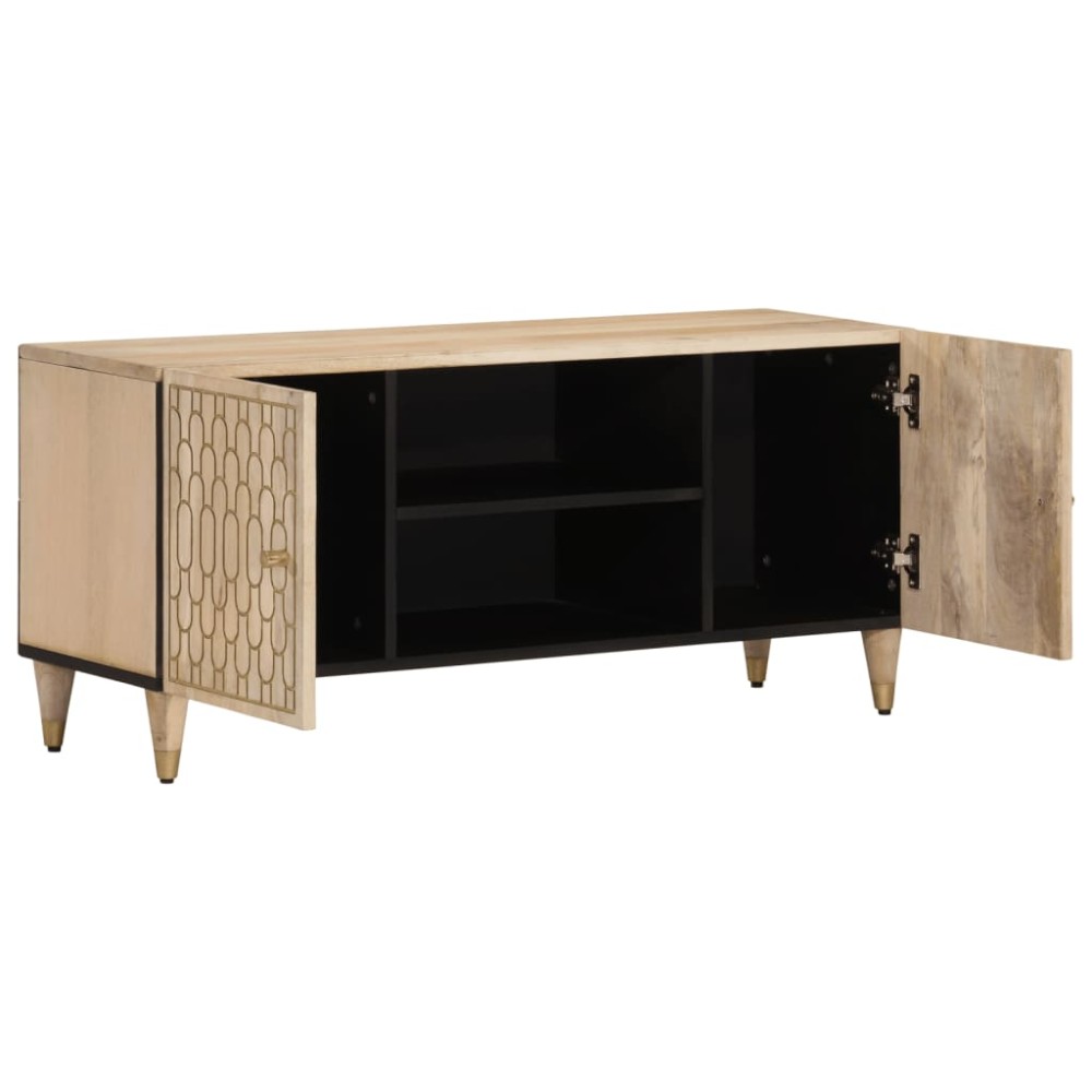 vidaXL Comodă TV, 105x33x46 cm, lemn masiv de mango