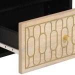 vidaXL Noptiere, 2 buc., 40x33x46 cm, lemn masiv de acacia vidaXL Noptiere, 2 buc., 40x33x46 cm, lemn masiv de acacia