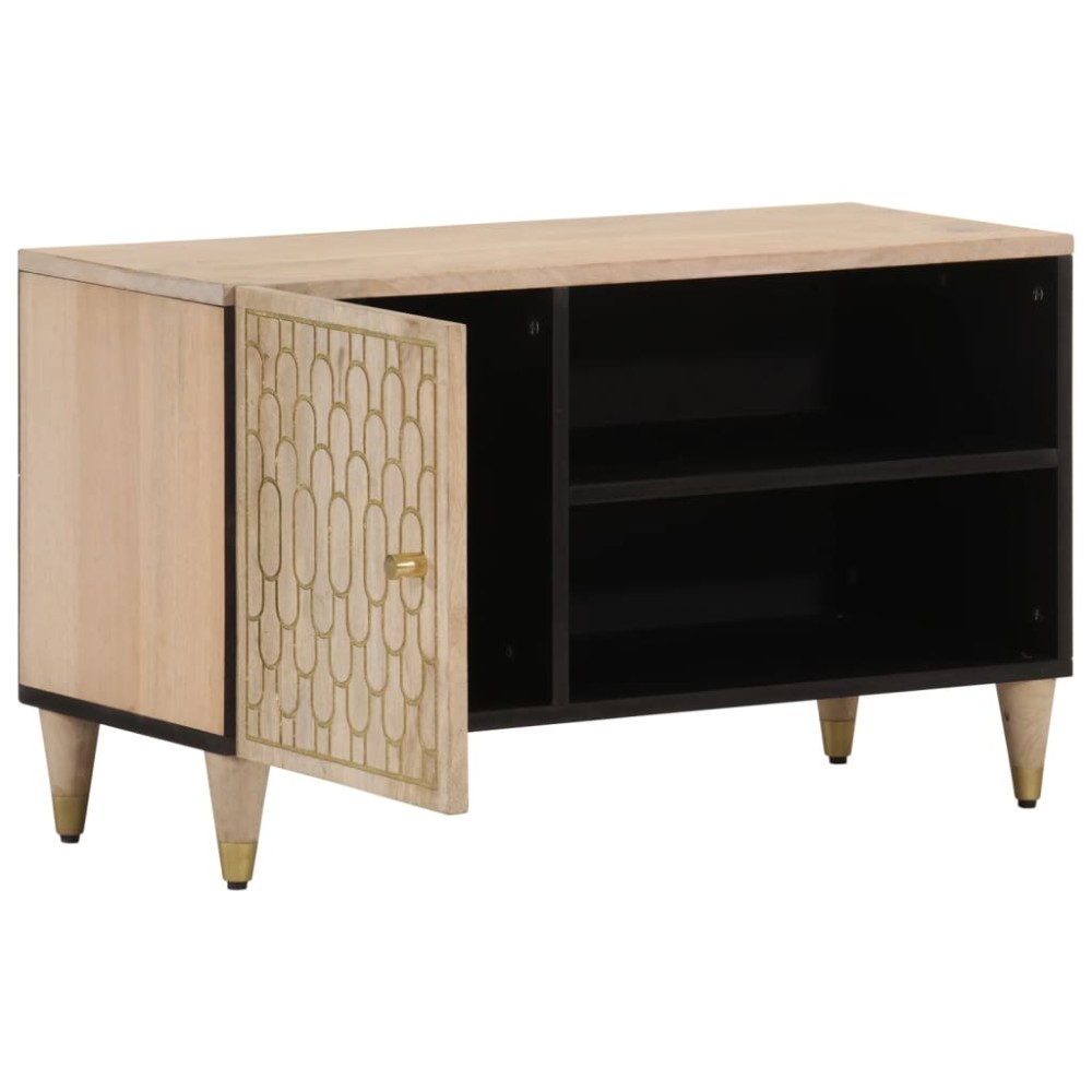 vidaXL Comodă TV, 80x31x46 cm, lemn masiv de mango