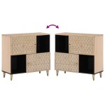 vidaXL Dulap lateral, 80x33x75 cm, lemn masiv de mango