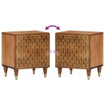 vidaXL Noptiere, 2 buc., 40x33x46 cm, lemn masiv de acacia