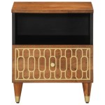 vidaXL Noptiere, 2 buc., 40x33x46 cm, lemn masiv de acacia vidaXL Noptiere, 2 buc., 40x33x46 cm, lemn masiv de acacia